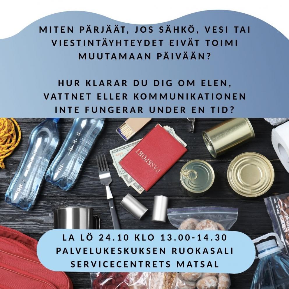 Arjen varautuminen ja 72 tunnin kotivara – tule kuuntelemaan!